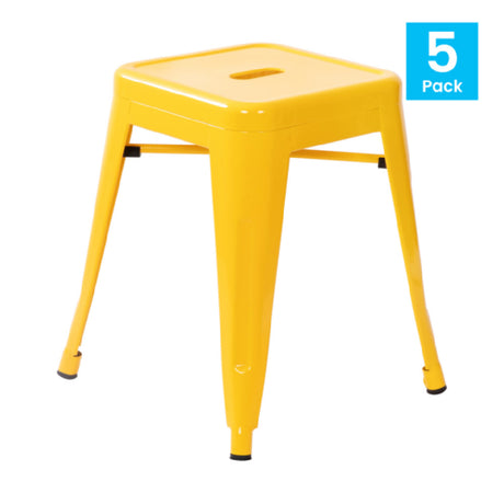 Flash Furniture ET-BT3503-18-YL-GG Kai Stool 18"H 250lb Weight Capacity