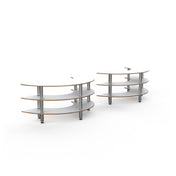 Steelite MGCMSA04CSXF - Modular W Station White Carrera Stainless Steel Legs, Modular Collection