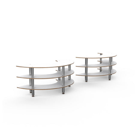 Steelite MGCMSA04CSXF - Modular W Station White Carrera Stainless Steel Legs, Modular Collection