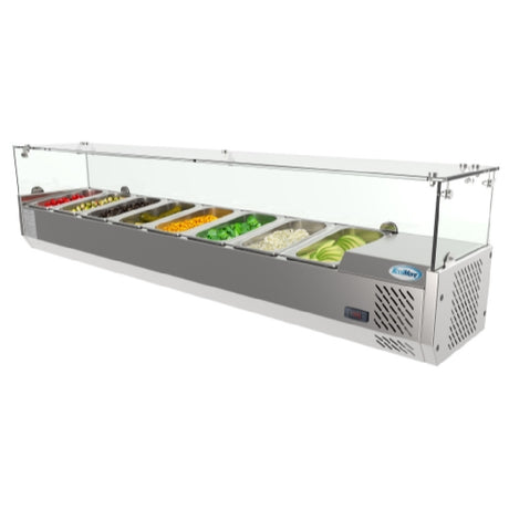 Koolmore SCDC-8T Refrigerated Countertop Prep Unit 70-9/10"W (8) 1/4 Pan Capacity