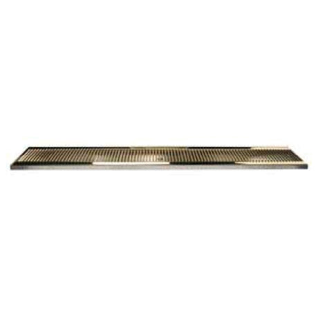 Micro Matic DP-120DSSPVD-45-P Surface Mount Drip Tray 45"W X 5"D X 3/4"H With 3-1/2" Drain Nipple