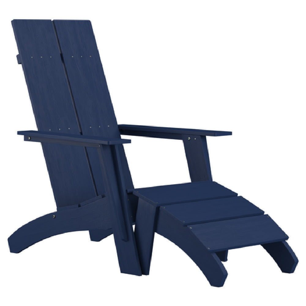 Flash Furniture JJ-C14509-14309-NV-GG Sawyer Modern Adirondack Chair With Foot Rest