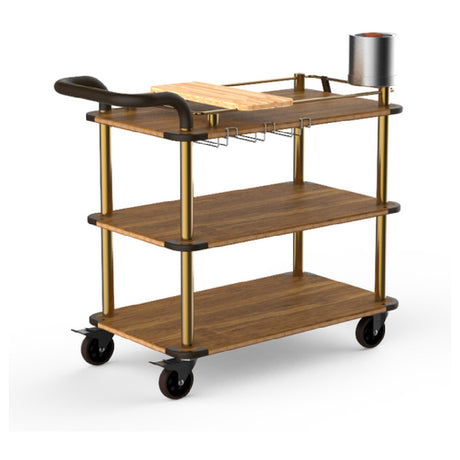 Steelite MGCRNX03BBXX Mogogo Buffet Solutions Roll'n Mixology Service Cart 41" X 21" X 40"H