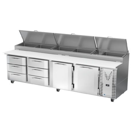 Victory VPPD119HC-6T - Pizza Prep Table, Powered By V-Core™, Four-section