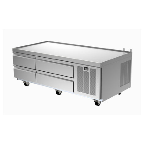 Delfield F2962CP Refrigerated Low-Profile Equipment Stand 62-1/4"W X 31-47/50"D X 24"H