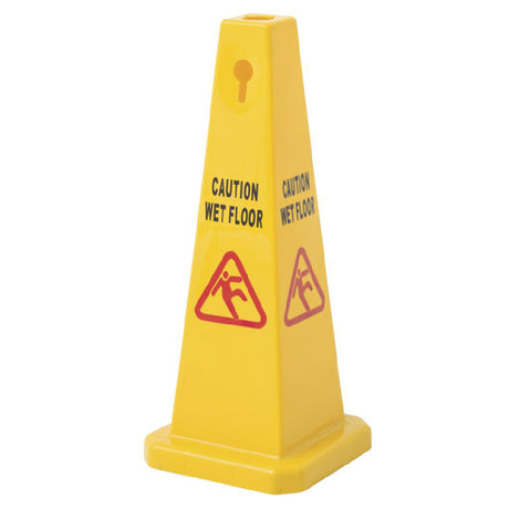 Hubert 75898 - Safety Cone, "Caution Wet Floor", 10-13/16" X 10-13/16" X 27-3/16"H