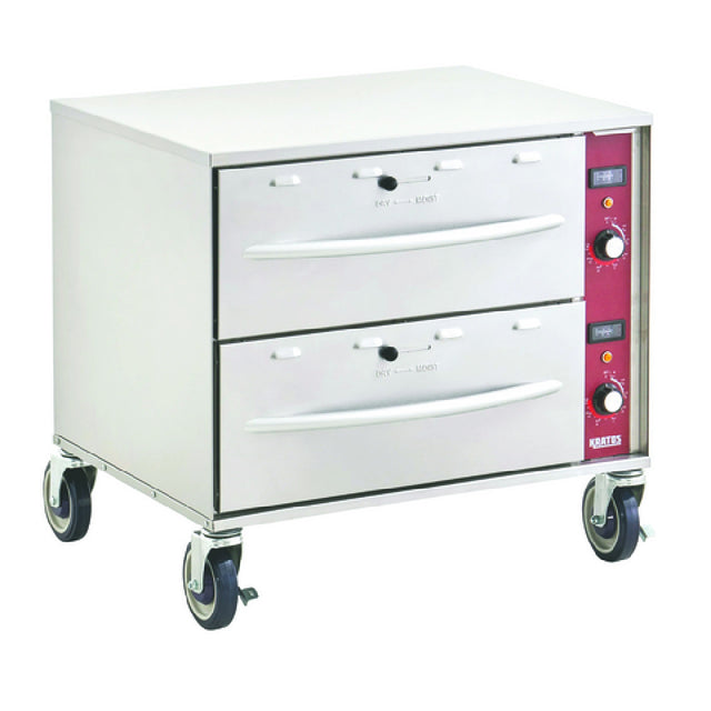 Hubert 166265 - Kratos Mobile Drawer Warmer, 2-drawer, 23"W X 30"H