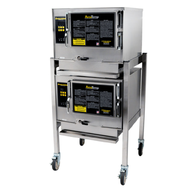 AccuTemp N31201E060 DBL (QUICK SHIP) Two Connected Evolution™ Boilerless Convection Steamers Featuring Steam Vector Technology