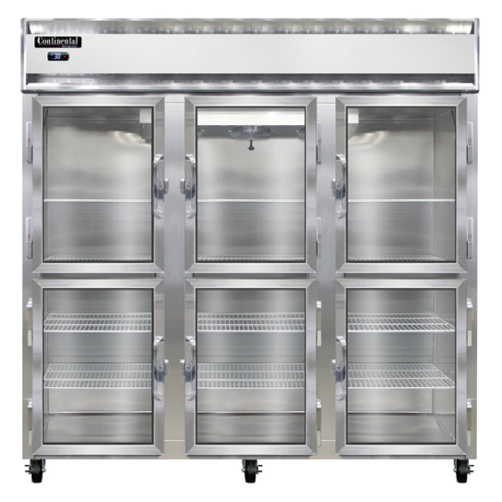 Continental Refrigerator 3RNGDHD Refrigerator Reach-in Display Three-section