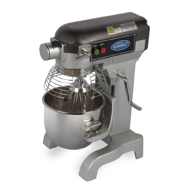 General GEM 110 Commercial Planetary Mixer 10 Qt. 3 Pre-selected Fixed Speeds (91/200/330 Rpm)