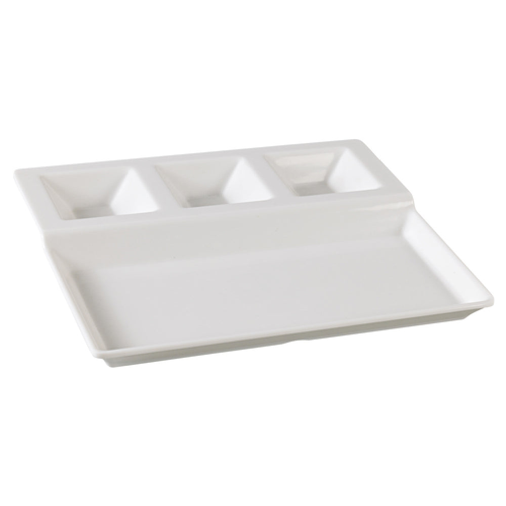 Yanco NC-2520 Nu-Classic Compartment Plate 12-1/4" X 10-1/2" Rectangular