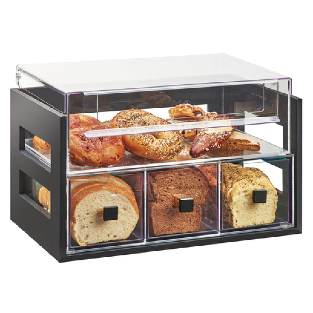 Cal Mil 3624-96 Midnight Bamboo Bread Display Case 20-1/4"W X 12-3/4"D X 13-1/4"H