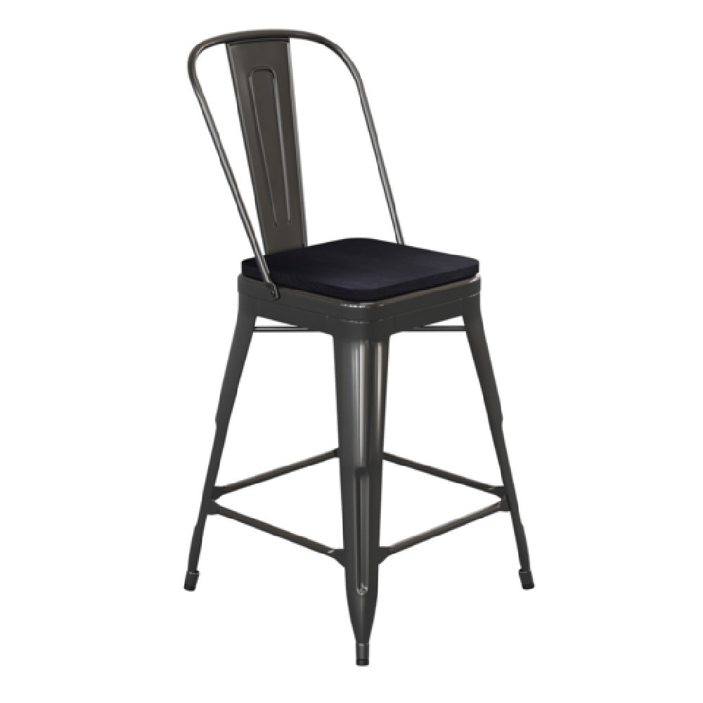 Flash Furniture CH-31320-24GB-BK-PL2B-GG Kai Bar Stool 500 Lb. Weight Capacity