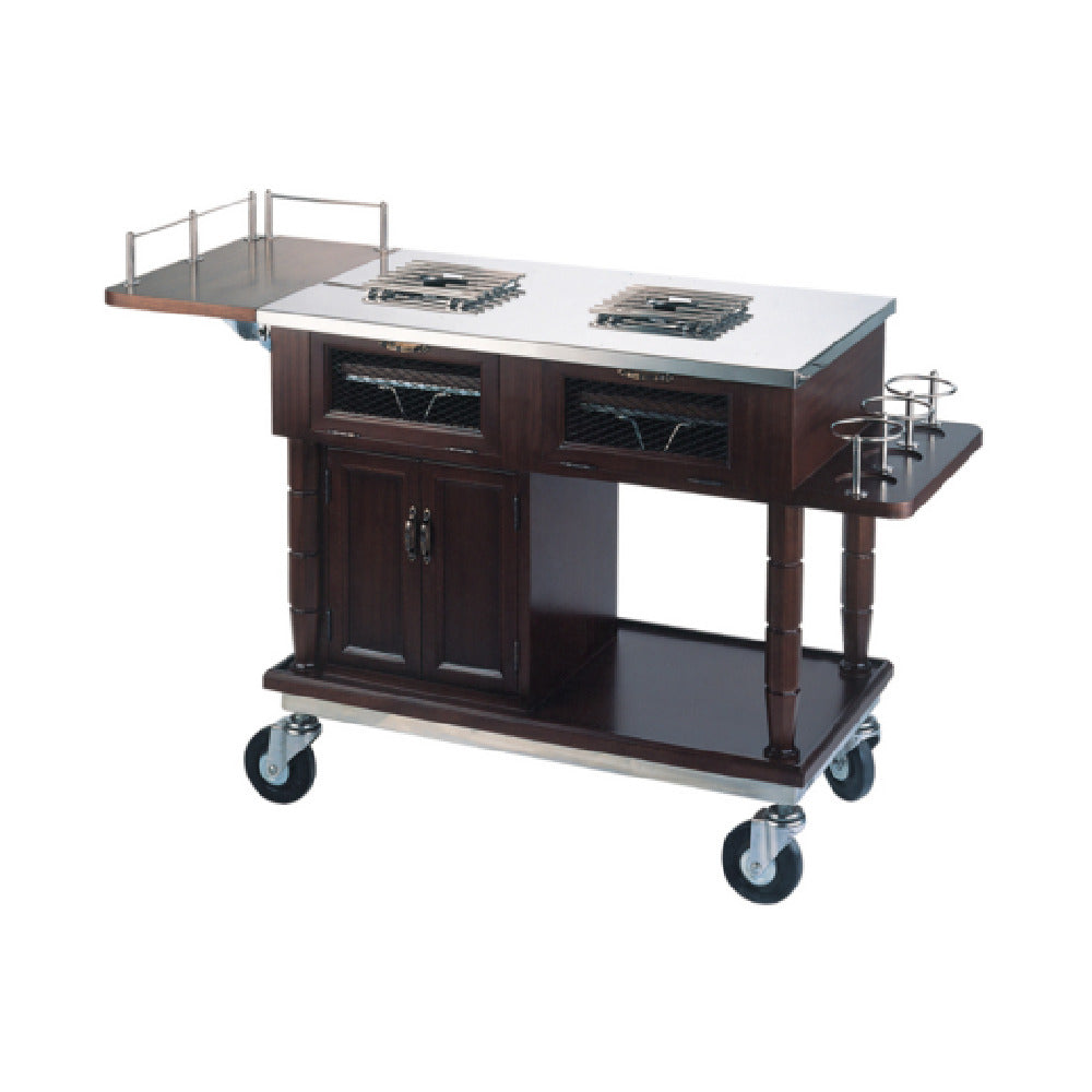 FOH BTR010DWM98 Smart Buffet Ware® Flambé Trolley 49" X 19.75" Multi