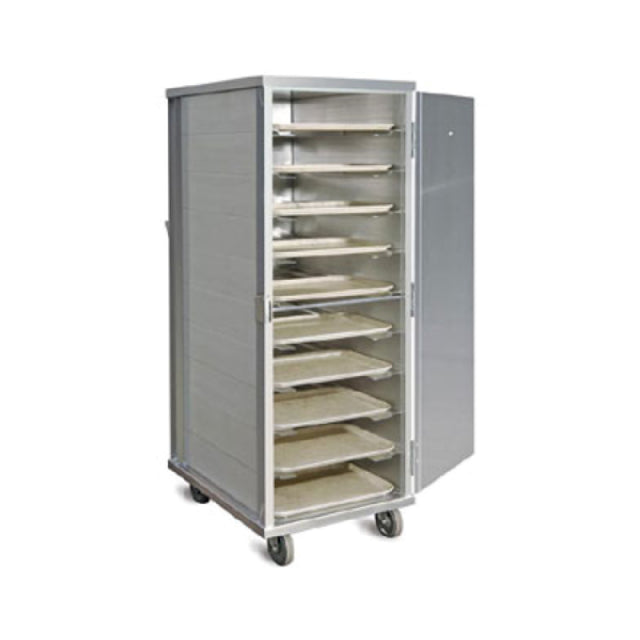 Piper Products AD-10S - Enclosed Tray Delivery Cart, Aluminum, (1) 270° Swing Door With Side Latch