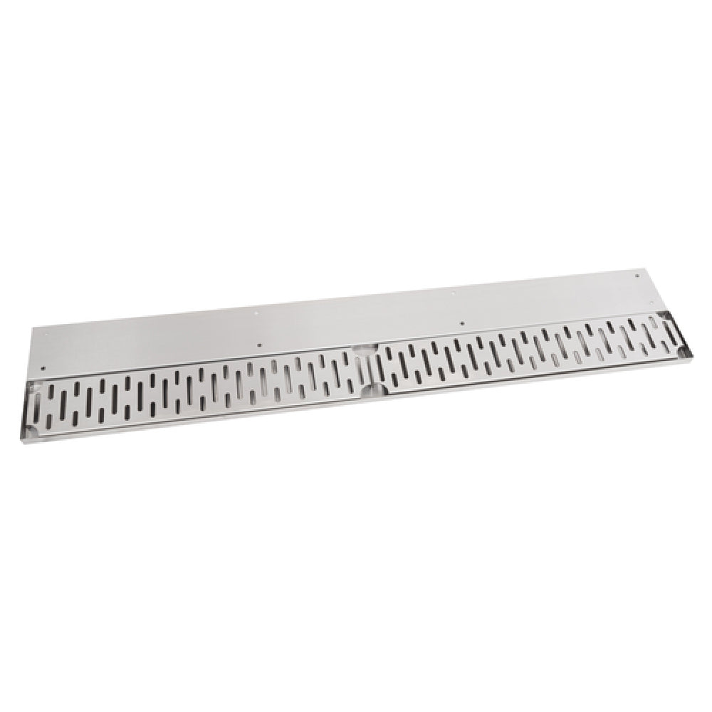 John Boos UBDR-42-X Bar Drink Rail 42"W X 8"D X 3/4"H (2) Removable Perforated Grates