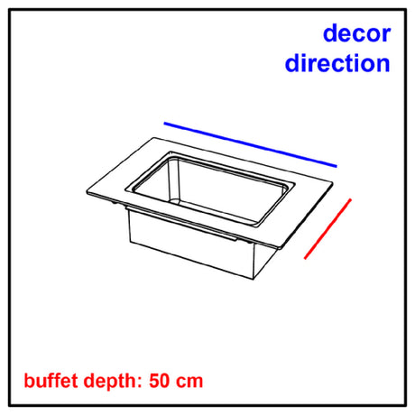 Bauscher Hepp VE-11085 - Venta® Table-Top-Unit, With ICE_WELL For A Table Base STAGE_50_XS Or For A Table Base STAGE_50_S
