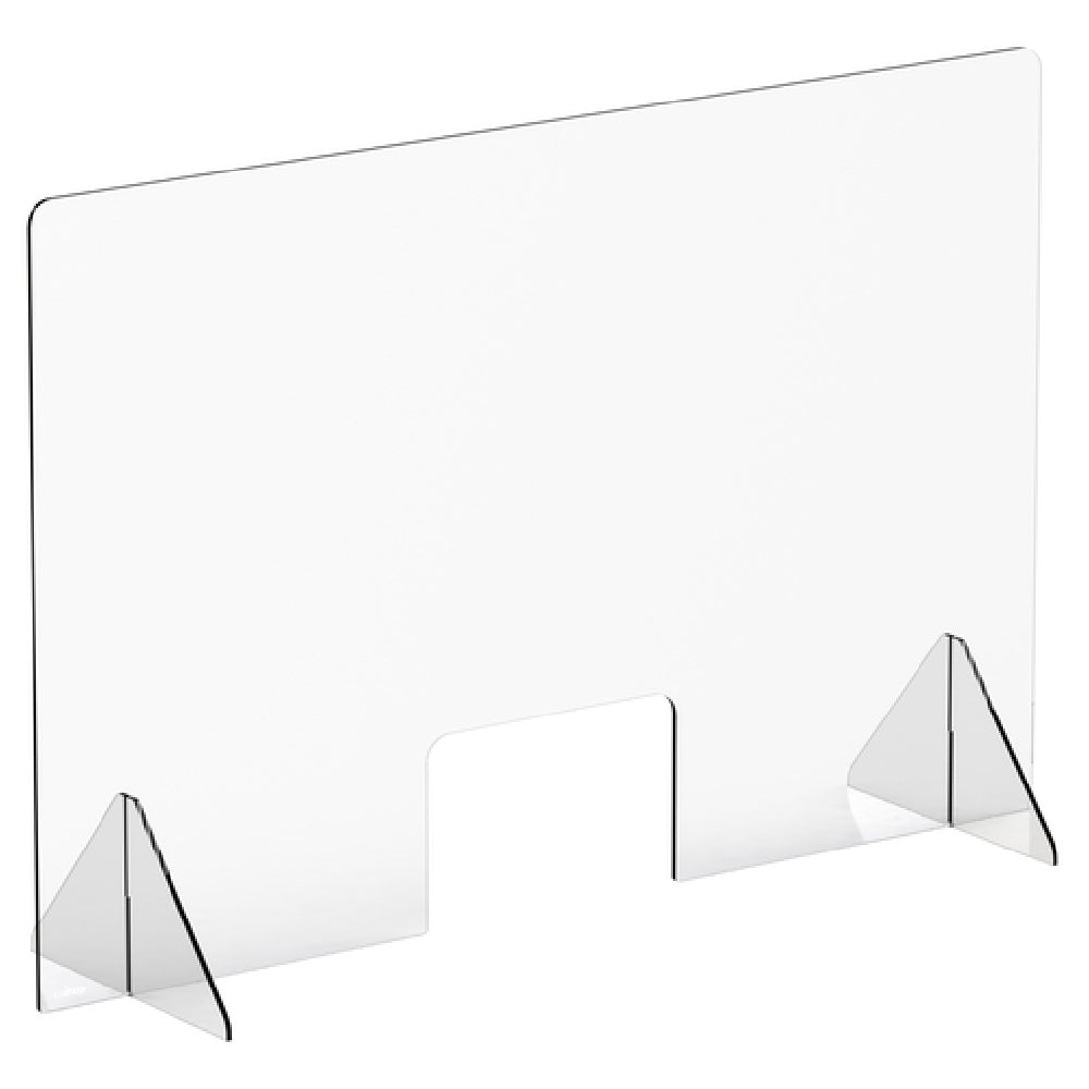 Winco ACSS-4832W Safety Shield 48”W X 32”H X 14"D With 12"W X 8"H Window Countertop