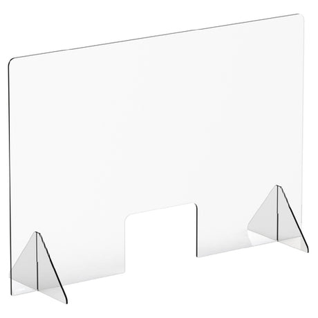 Winco ACSS-4832W Safety Shield 48”W X 32”H X 14"D With 12"W X 8"H Window Countertop