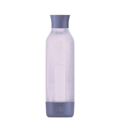 ISi North America 10961401 - ISi® Twist'n Sparkle Virtuoso Extra Bottle, Lilac, Refillable 1 Liter PET Bottle (BPA & Phthalate-free) In Silicone Sleeve