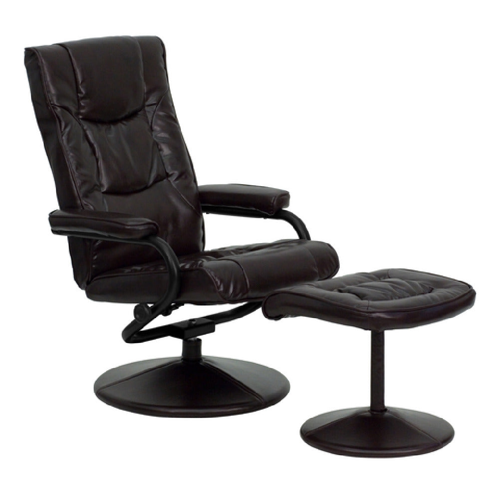 Flash Furniture BT-7862-BN-GG Swivel Recliner 27-1/4"W X 29" 39"D X 37-1/2"H