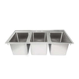 Empura EDIS3101410 - Drop-in Sink, 37"W X 19"D X 10"H Overall Size, 3-compartment