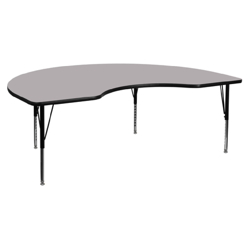 Flash Furniture XU-A4872-KIDNY-GY-T-P-GG Activity Table 72"W X 48"D X 16-1/8" To 25-1/8" Adjustable Height