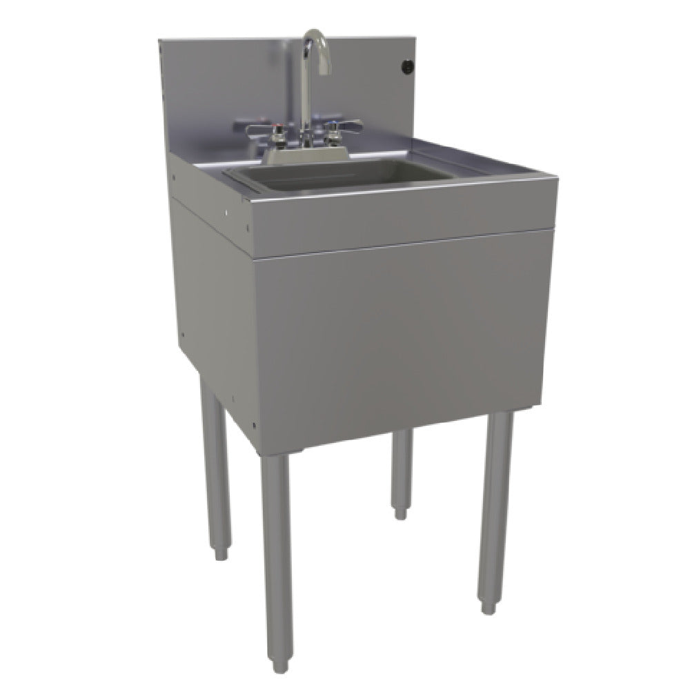 Glastender SWA-18 Underbar Wet Waste Sink Unit 18"W X 19"D 9 1/4" X 11 1/2" X 6" Deep Bowl