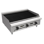 Serv-Ware SCBS-36-SA - Serv-Ware - Gas Cooking - 36” Wide Radiant Broiler - Natural Gas - (3) 30,000 BTU Stainless Steel "U" Shaped Burners