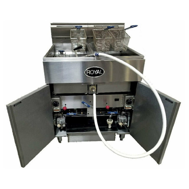 Royal Range Of California REEF-35-4-EM_LP Multivat Fryer Battery Gas Floor Model