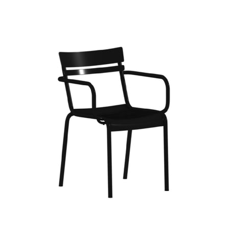 Flash Furniture XU-CH-10318-ARM-BK-GG Nash Stack Chair 300 Lb. Weight Capacity