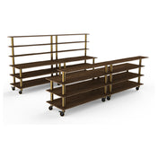 Steelite MGCMLC11WBXW Mogogo Buffet Solutions Modular Double Bar Includes: (1) 142" X 29-1/2" X 73"H Back Bar & (1) 142" X 34-1/2" X 47-1/2"H Front Bar