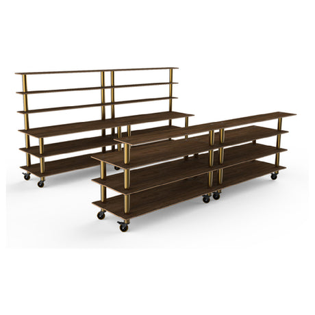 Steelite MGCMLC11WBXW Mogogo Buffet Solutions Modular Double Bar Includes: (1) 142" X 29-1/2" X 73"H Back Bar & (1) 142" X 34-1/2" X 47-1/2"H Front Bar