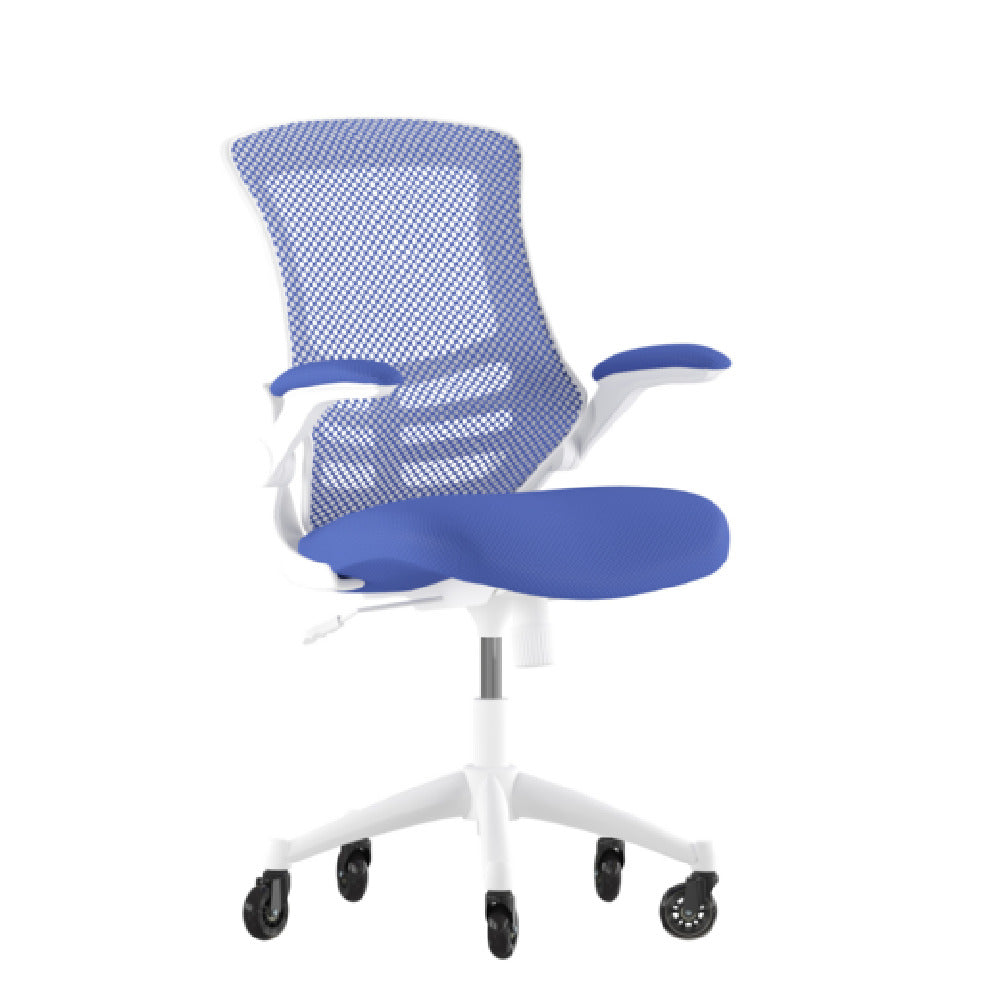 Flash Furniture BL-X-5M-WH-BLUE-RLB-GG Kelista Swivel Task Chair 37-1/2" To 41-1/4" Adjustable Height