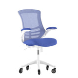 Flash Furniture BL-X-5M-WH-BLUE-RLB-GG Kelista Swivel Task Chair 37-1/2" To 41-1/4" Adjustable Height