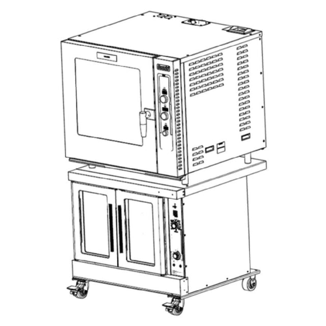 Wolf STACK-ABC/CONV Stacking Kit For ABC7 On Top Of WC4 Convection Ovens Includes: Spray Hose Kit & Casters