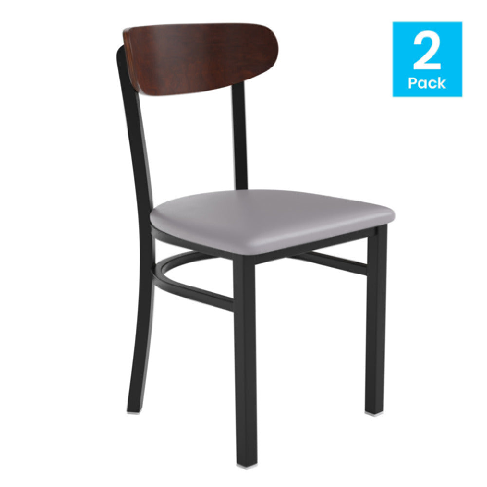 Flash Furniture 2-XU-DG6V5GYV-WAL-GG Wright Dining Chair 500 Lb. Weight Capacity