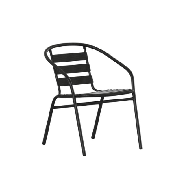 Flash Furniture TLH-018C-BK-GG Lila Restaurant/Patio Stacking Armchair 352 Lb. Weight Capacity