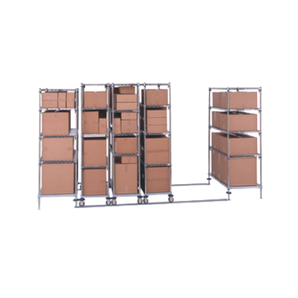 Metro LBTAC HD QwikTRAK™ High Density Double Deep Storage System Stationary Intermediate Unit Kit