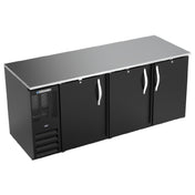 Beverage Air BB78HC-B - Refrigerated Back Bar Storage Cabinet, Three-section, 78"W X 30-3/8"D X 34"H