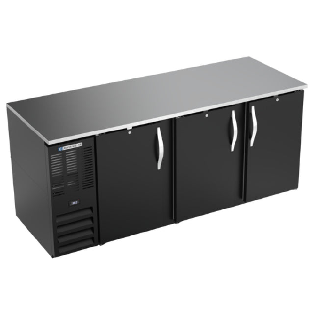 Beverage Air BB78HC-B - Refrigerated Back Bar Storage Cabinet, Three-section, 78"W X 30-3/8"D X 34"H