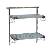 Metro SW-2136S4-45-2TIER - SmartWall Life Wall Shelving Kit. Two-shelf, Type 304 Stainless Steel Components: Wall Track