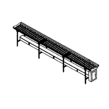 Piper Products SRC-18 - Tray Make-Up Conveyor, 18'L, PVC-Rollers