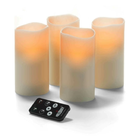 Hollowick HFWP36RT-A Flameless Lighting Pillar Candle 3" Dia. X 6"H With 3-stage Timer & Remote Control