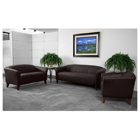 Flash Furniture 111-SET-BN-GG Hercules Imperial Series Reception Set Includes: (1) 33-1/2"W X 31"D X 29"H Chair