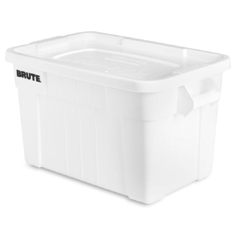 Rubbermaid FG9S3100WHT - BRUTE® Tote With Lid, 20 Gallon Capacity, 17-3/10" X 27-7/8" X 15-1/10"