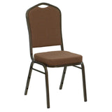 Flash Furniture NG-C01-COFFEE-GV-GG Hercules Series Stacking Banquet Chair 500 Lb. Weight Capacity