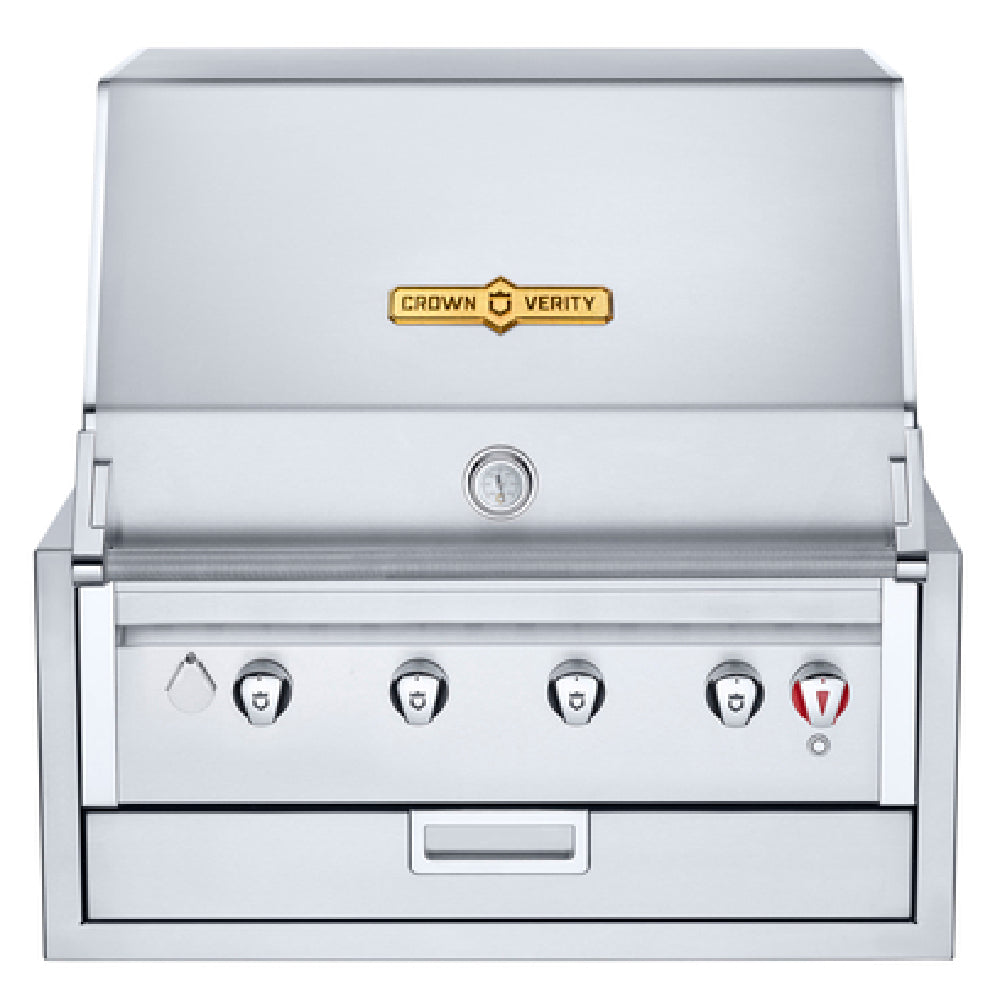 Crown Verity IBI30 Infinite Series 30" Built-In Outdoor Charbroiler 28" X 21" Grilling Surface