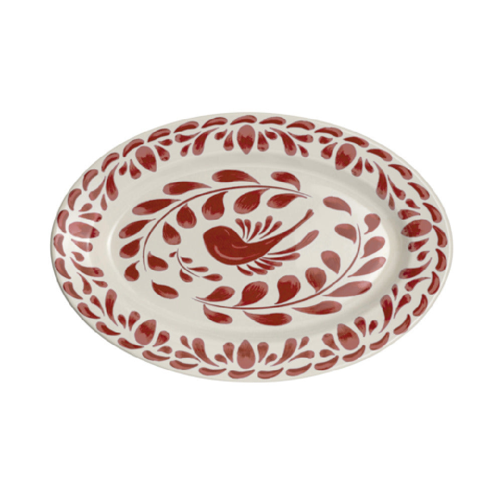 Steelite A121P142 - Oval Platter Rolled Edge, 12.25" X 9.125", Paloma Coral