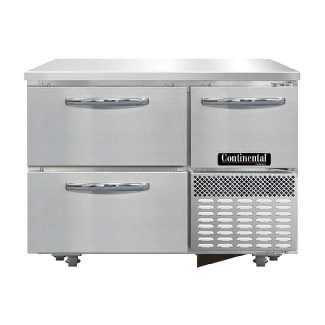 Continental Refrigerator FA43N-U-D Undercounter Freezer Base 43"W Stainless Steel Front & End Panels